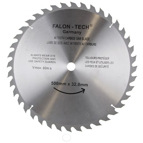 Tarcza widiowa 500mm x 30-32mm x 40 zębów z dystansem