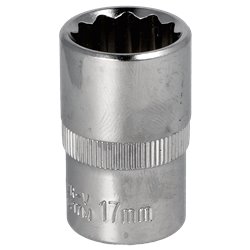Klucz nasadka krótka 17 MM 1/2 CrV HONITON 12-KĄT