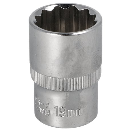 Klucz nasadka krótka 19 MM 1/2 CrV HONITON 12-KĄT
