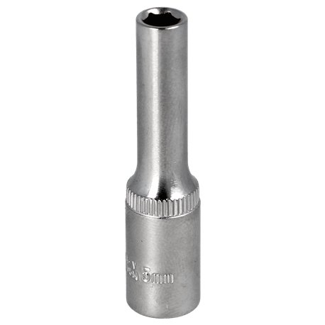 Klucz nasadka DŁUGA 5 MM 1/4 CrV HONITON