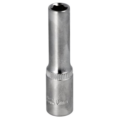 Klucz nasadka DŁUGA 6 MM 1/4 CrV HONITON