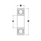 Łożysko kulkowe 6001 2RS LUZ C3 JEDNORZĘDOWE 12x28x8
