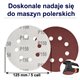 PAPIER ŚCIERNY 125 KRĄŻKI SAMOPRZYLEPNE NA RZEP Z OTWORAMI P150 X50