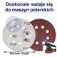 PAPIER ŚCIERNY 125 KRĄŻKI SAMOPRZYLEPNE NA RZEP Z OTWORAMI P100 X10