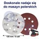 PAPIER ŚCIERNY 125 KRĄŻKI SAMOPRZYLEPNE NA RZEP Z OTWORAMI P120 X10