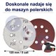 PAPIER ŚCIERNY 125 KRĄŻKI SAMOPRZYLEPNE NA RZEP Z OTWORAMI P24 X10