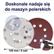 PAPIER ŚCIERNY 125 KRĄŻKI SAMOPRZYLEPNE NA RZEP Z OTWORAMI P40 X10