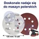 PAPIER ŚCIERNY 125 KRĄŻKI SAMOPRZYLEPNE NA RZEP Z OTWORAMI P400 X50