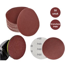 PAPIER ŚCIERNY 125 KRĄŻKI SAMOPRZYLEPNE NA RZEP DO SZLIFIERKI P400 X50