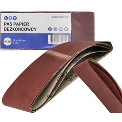 PAS BEZKOŃCOWY PAPIER ŚCIERNY TAŚMA P120 533x75MM DO SZLIFIERKI TAŚMOWEJ