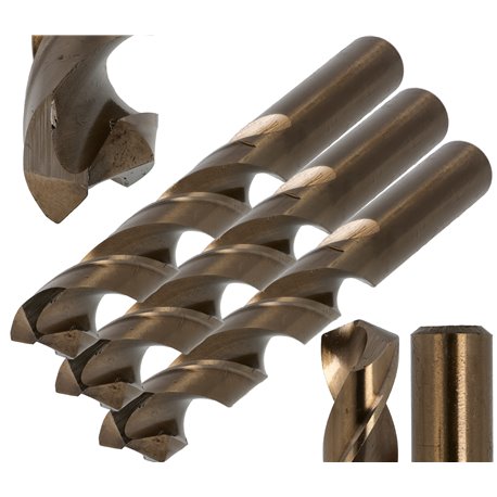 WIERTŁO DO METALU 3 MM INOX STALI NIERDZEWKI KOBALTOWE 5% 3 SZT