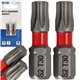 BIT UDAROWY TORX T30 25MM MZESTAW BITÓW UDAROWYCH 2 SZTUKI LSP
