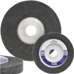 TARCZA POLERSKA WŁÓKNINA NYLONOWA 125 MM X 22.23 12MM GRUBA STAL INOX METAL