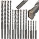 WIERTŁO DO BETONU KAMIENIA CEGŁY ZESTAW WIERTEŁ SDS PLUS 5 - 14MM 14 SZT.