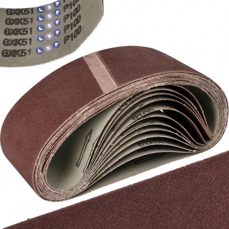 Taśma szlifierska papier pas bezkońcowy 75x533 P100 12SZT
