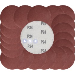 Papier ścierny krążki na rzep 125 mm do szlifierki kątowej P24 20szt.