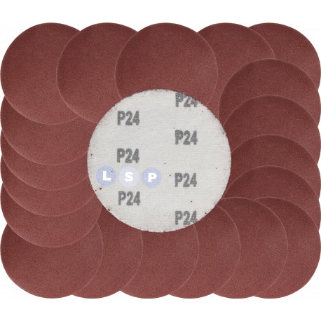 Papier ścierny krążki na rzep 125 mm do szlifierki kątowej P24 20szt.