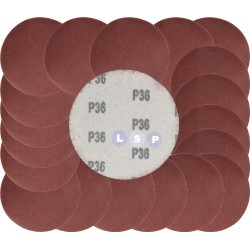 Papier ścierny krążki na rzep 125 mm do szlifierki kątowej P36 20szt.