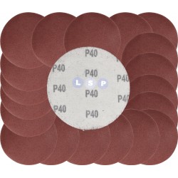 Papier ścierny krążki na rzep 125 mm do szlifierki kątowej P40 20szt.