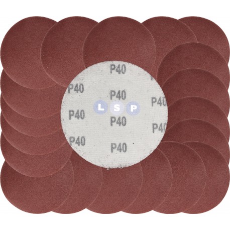 Papier ścierny krążki na rzep 125 mm do szlifierki kątowej P40 20szt.
