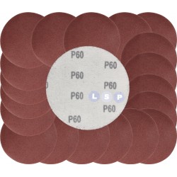 Papier ścierny krążki na rzep 125 mm do szlifierki kątowej P60 20szt.