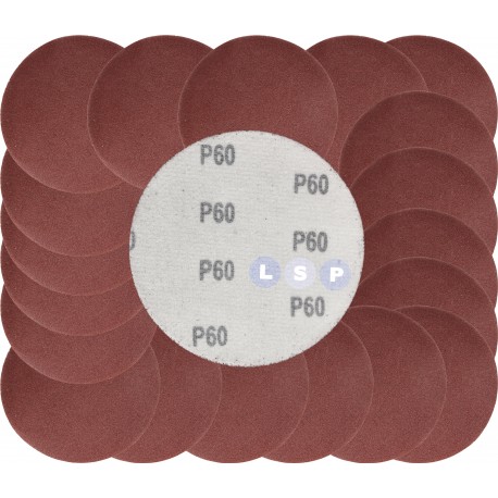Papier ścierny krążki na rzep 125 mm do szlifierki kątowej P60 20szt.