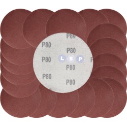 Papier ścierny krążki na rzep 125 mm do szlifierki kątowej P80 20szt.