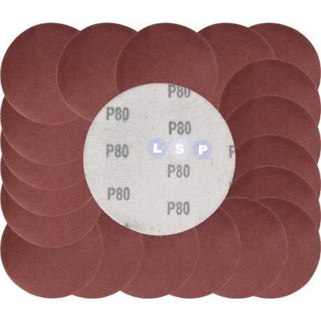 Papier ścierny krążki na rzep 125 mm do szlifierki kątowej P80 20szt.