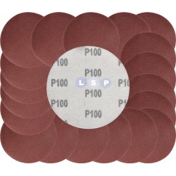 Papier ścierny krążki na rzep 125 mm do szlifierki kątowej P100 20szt.
