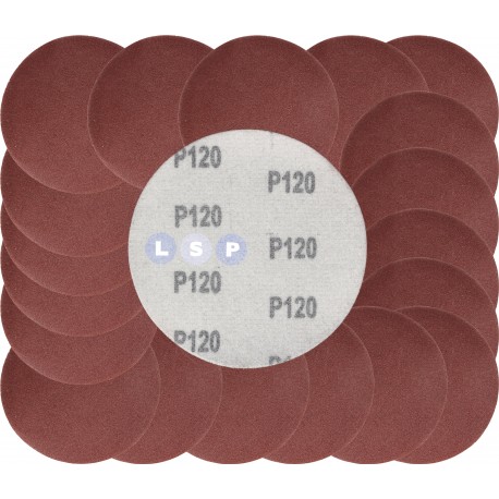 Papier ścierny krążki na rzep 125 mm do szlifierki kątowej P120 20szt.