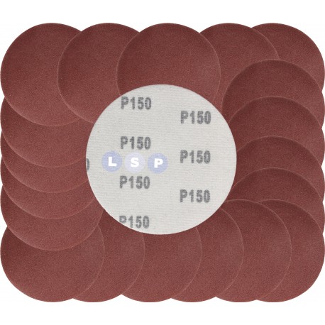 Papier ścierny krążki na rzep 125 mm do szlifierki kątowej P150 20szt.