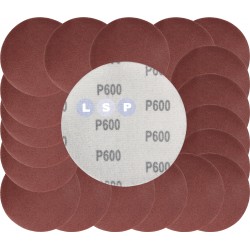 Papier ścierny krążki na rzep 125 mm do szlifierki kątowej P600 20szt.