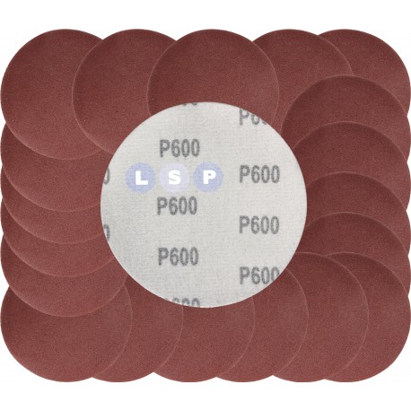Papier ścierny krążki na rzep 125 mm do szlifierki kątowej P600 20szt.