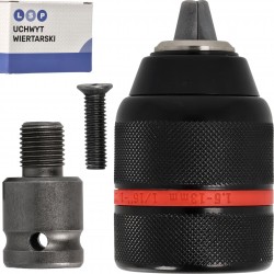 Uchwyt samozaciskowy do wiertarki 13mm 1/2 z adapterem do zakrętarki