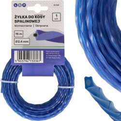 Żyłka tnąca do kosy spalinowej ZBROJONA WZMACNIANA skręcana 2.4 mm