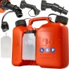 Pojemnik do mieszanki paliwowej 3L + 1.5L na olej do łańcucha kanister 2 lejki 