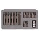 Zestaw Torx 15el. T20-T55 30 i 75mm nasadka HEX 1/2