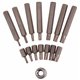 Zestaw Torx 15el. T20-T55 30 i 75mm nasadka HEX 1/2