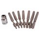 Zestaw Torx 15el. T20-T55 30 i 75mm nasadka HEX 1/2