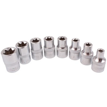 Zestaw nasadek TORX spline "Honiton" wewnętrzny 3/8" 8 el. E6-E16