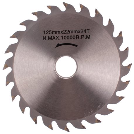 Tarcza widiowa 125 x 20 - 22,2 mm 24T do drewna widia