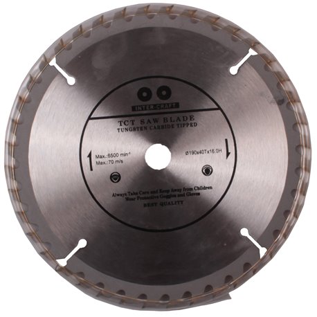 Tarcza widiowa 190 x 16 mm 40T do drewna widia