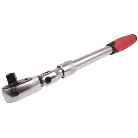 Grzechotka do nasadek&nbsp;1/2" 37-52cm CrV obroty Prawo - Lewo łamana rozsuwana